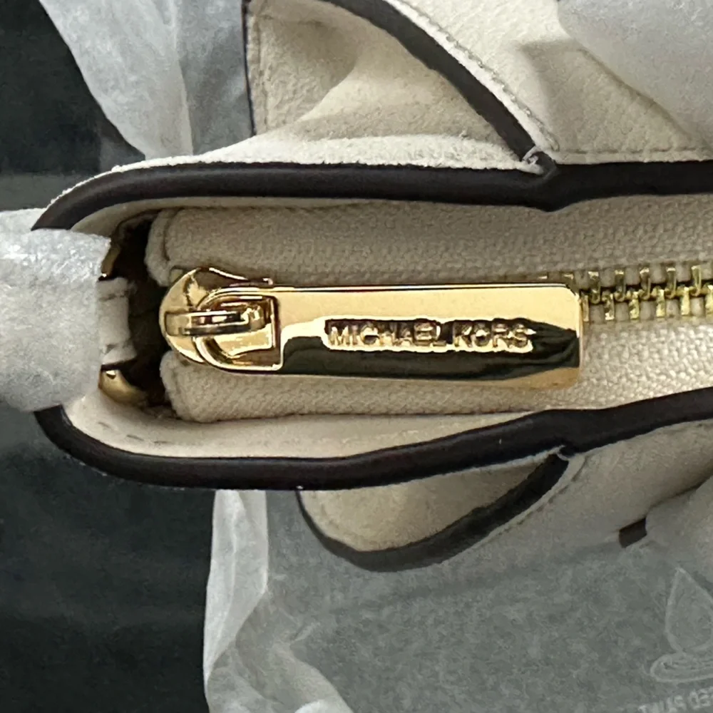 Michael Kors - Avril Extra-Small Leather Crossbody Satchel Light Cream       NWT - Picture 10 of 15